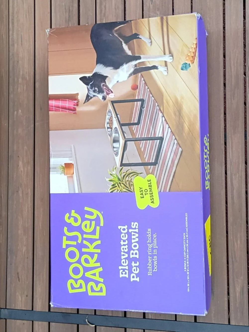 🐶BOOTS & BARKLEY~NIB Collapsible Elevated Feeder Double Dog Bowl 4 Cup capacity